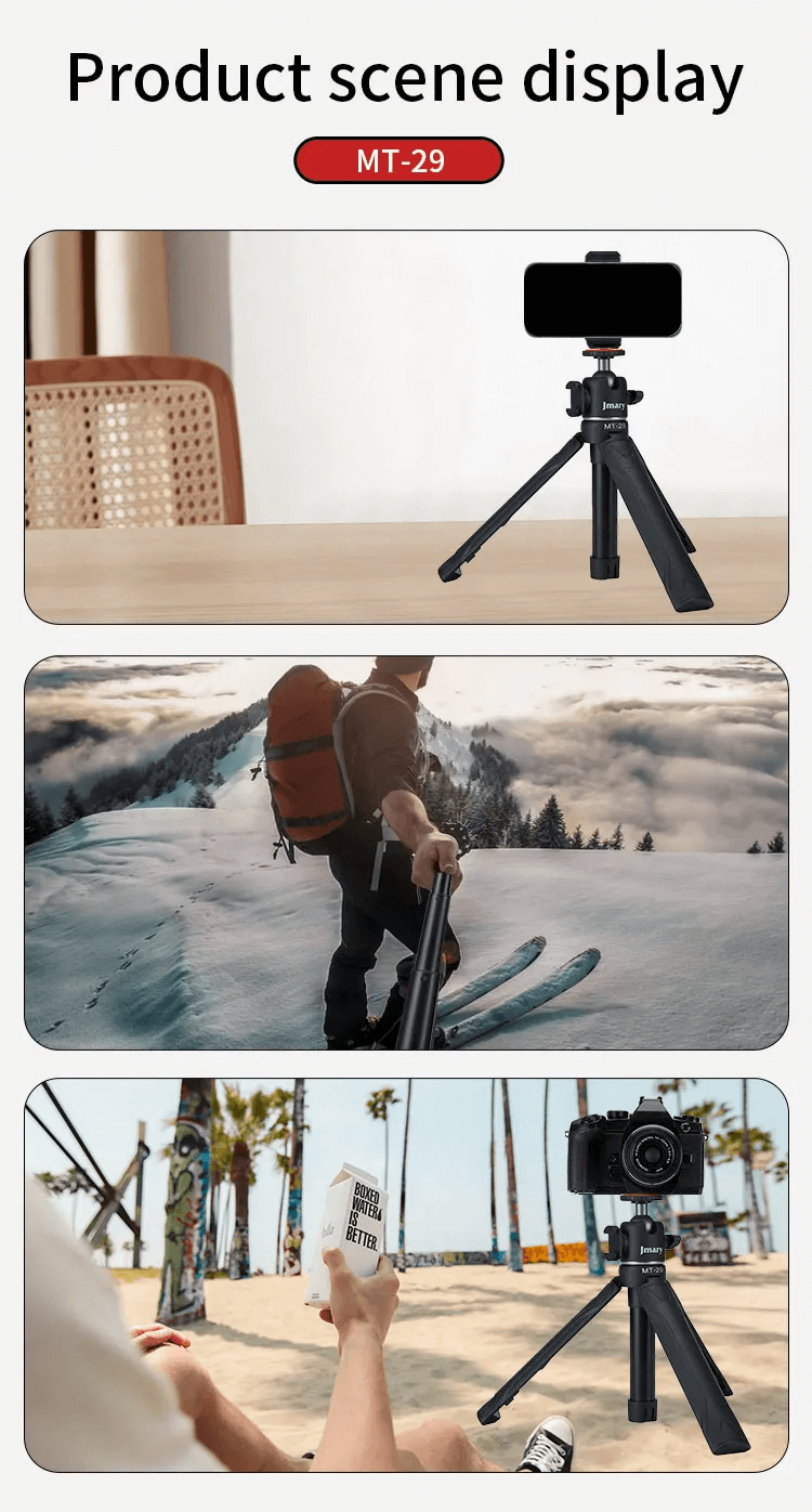 Jmary Mt-29 Mini Extendable Vlogging Tripod - Kuhudak Shop